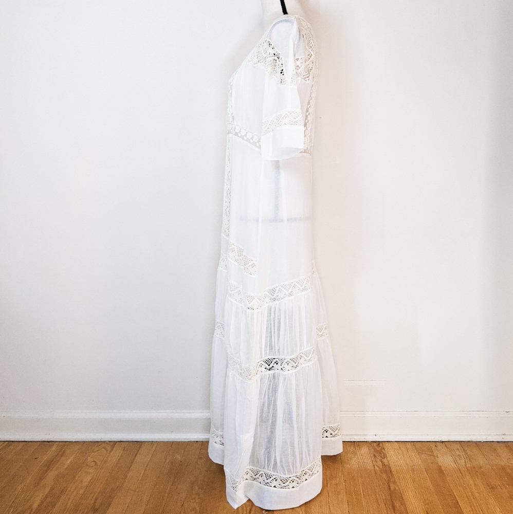 🦋LAST🦋 NWT Blue Boheme Victoria Ivory Lace Maxi - Picture 3 of 6